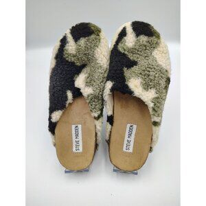 Steve Madden Womens Faux Fur Camouflage Slip-On Mules Size 8M